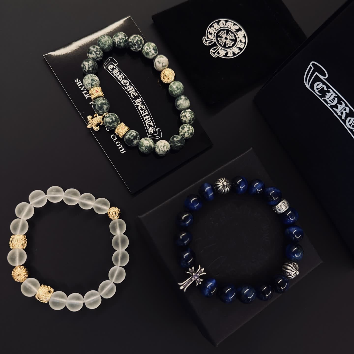 Chrome Hearts Beaded Bracelet Set